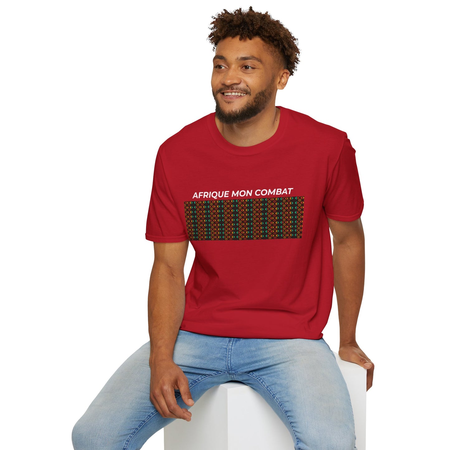 Colorful Geometric Unisex T-Shirt - Softstyle Casual Tee for Everyday Wear